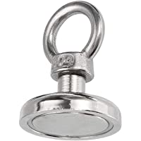 Los mejores  - JMENG Imán de neodimio de recuperación del Detector de Metales Anillo Circular Eyebolt imán 36x48mm 50kg. Imán